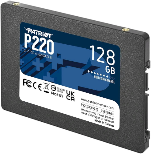 PATRIOT P220 SSD 128GB 2.5" SATA III READ:550MB/WRITE:480 MB/s